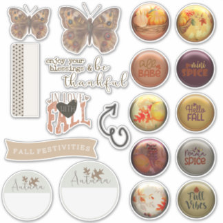 Aufkleber | Saisonaler Scrapbook Stickers Herbst
