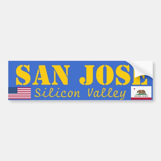 Aufkleber San Jose Silicon Valley Autoaufkleber (Vorne)
