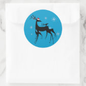 Aufkleber - Santa Rentier (Tasche)