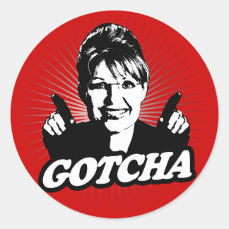 Aufkleber Sarahs Palin Gotcha