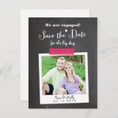 Aufkleber Save the Date mit Waschbändern Ankündigungspostkarte (Vorne/Hinten)