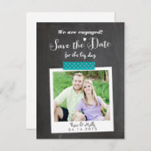 Aufkleber Save the Date mit Waschbändern Ankündigungspostkarte (Vorne/Hinten)