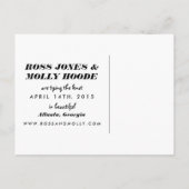 Aufkleber Save the Date mit Waschbändern Ankündigungspostkarte (Rückseite)