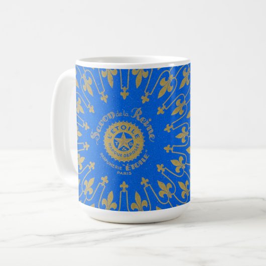 Aufkleber Savon de la Reine Soap Kaffeetasse (Vorderseite Links)