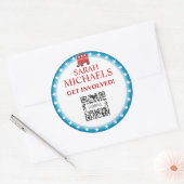 Aufkleber-Schablonen-Republikaner-Elefant Runder Aufkleber (Umschlag)