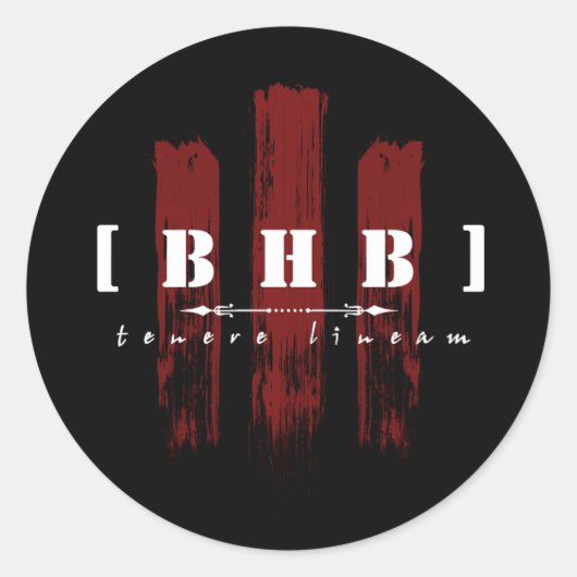 Aufkleber: Schwarze / farbige Streifen Runder Aufkleber (Vorderseite)