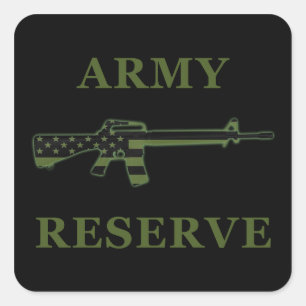 Aufkleber-Schwarzes der Armeereserve-M16 Quadratischer Aufkleber