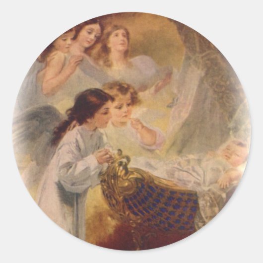 Aufkleber: Segen als Bliss Runder Aufkleber (Vorderseite)