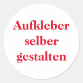 Aufkleber selber gestalten  (Vorderseite)