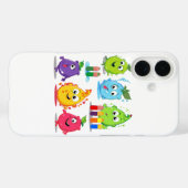 Aufkleber Set aus fünf bunten Früchten Case-Mate iPhone Hülle (Rückseite (Horizontal))