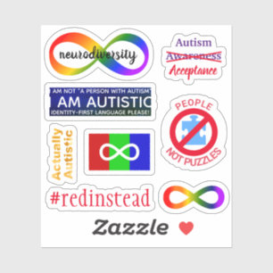 Aufkleber-Set für Autistiker Aufkleber