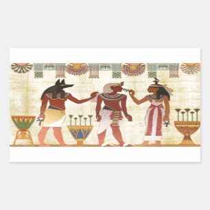 Aufkleber-Set in Ägypter Pharoah Entwurf Rechteckiger Aufkleber