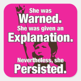 Aufkleber "She persisted"