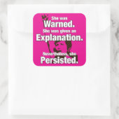 Aufkleber "She persisted" (Tasche)