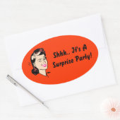Aufkleber Shhh.. Es ist ein überraschendes Party! (Umschlag)