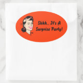 Aufkleber Shhh.. Es ist ein überraschendes Party! (Tasche)