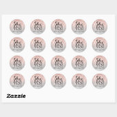 Aufkleber - Silver Rose Gold Glitzer Sie sagte ja (Blatt)