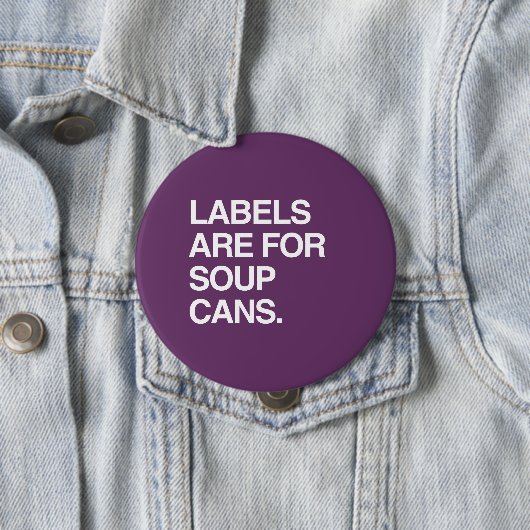 AUFKLEBER SIND FÜR SUPPEN-DOSEN BUTTON (Beispiel)