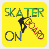 Aufkleber - Skater an Bord (Vorderseite)