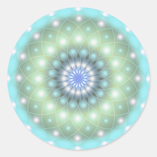 Aufkleber Soft Turquoise Mandala (Vorderseite)
