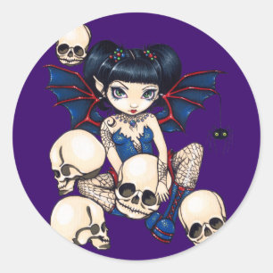 Aufkleber "Spinnen und Schädel"