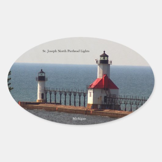 Aufkleber St. Joseph North Pierhead Lights (Vorderseite)