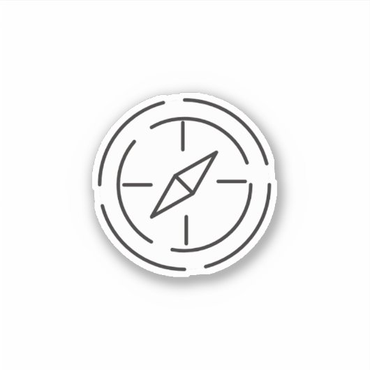 Aufkleber & Sticker Kompass (Vorderseite)