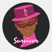 Aufkleber "Survivor in Pink" - individuell einstel (Vorderseite)