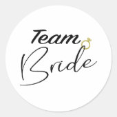 Aufkleber Team Braut (Vorderseite)