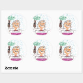 Aufkleber "The Dotted Girl" (Blatt)