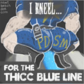 Aufkleber "The Thicc Blue Line" (Vorderseite)