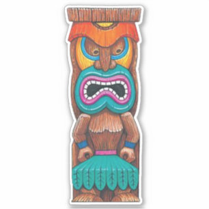 Aufkleber Tiki Totem 2
