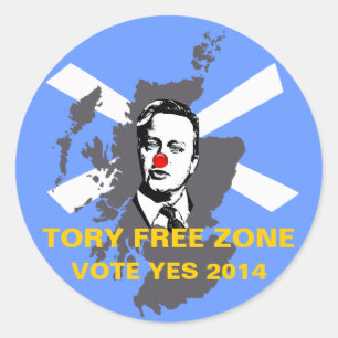 Aufkleber "Tory Free Zone Scottish Independence"
