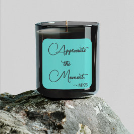 Aufkleber Türkisfarbene Initialen und positive Bes