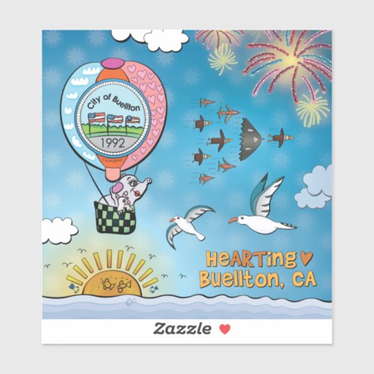 Aufkleber - über dem Meer (Blatt)