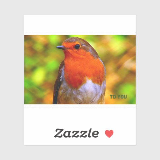 Aufkleber-Umschlag Aufkleber Robin-Nachricht (Blatt)