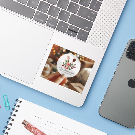 Aufkleber und Etiketten (Laptop mit iPhone)