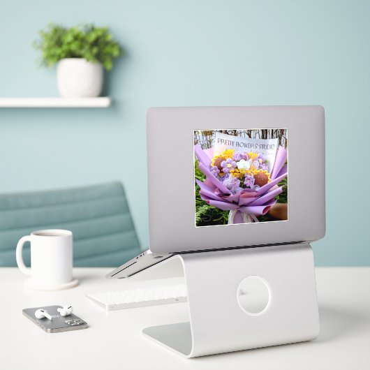 Aufkleber und Etiketten (Laptop auf Schreibtisch)