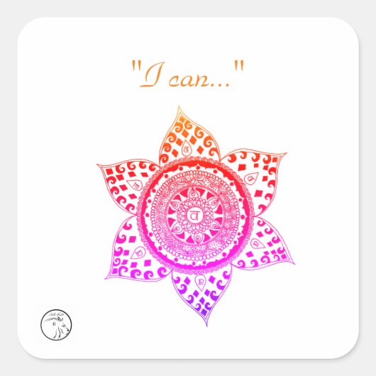 Aufkleber und Etiketten mit Chakra-Energie (Vorderseite)