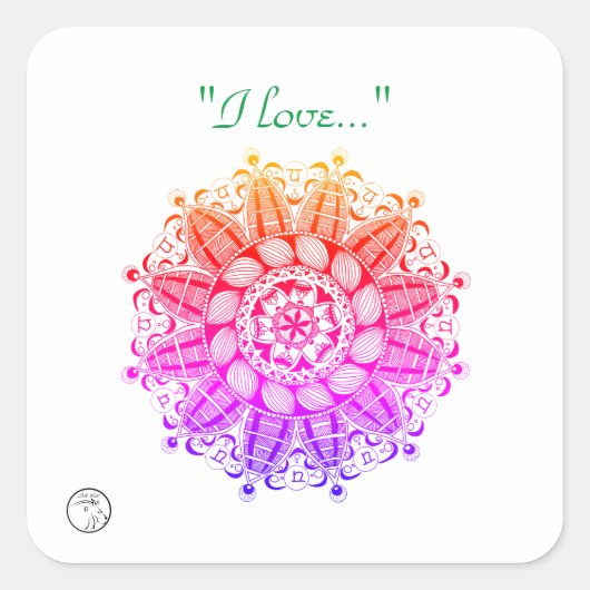 Aufkleber und Etiketten mit Chakra-Energie (Vorderseite)