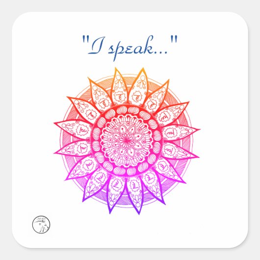 Aufkleber und Etiketten mit Chakra-Energie (Vorderseite)