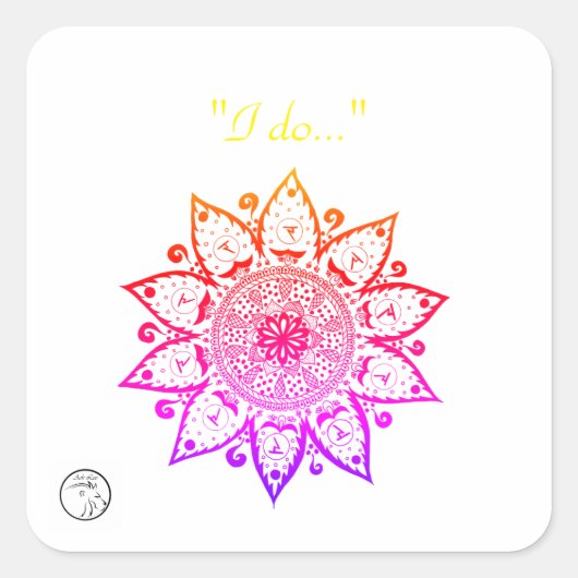 Aufkleber und Etiketten mit Chakra-Energie (Vorderseite)