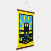 Aufkleber und Schilder für Narrowboat Wandteppich Mit Holzrahmen (Gewinkelt)