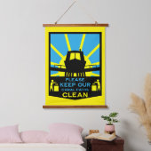 Aufkleber und Schilder für Narrowboat Wandteppich Mit Holzrahmen (Schlafzimmer)