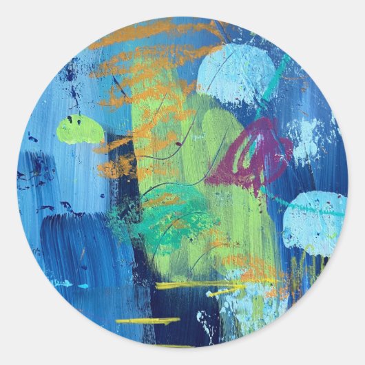 Aufkleber und Siegel im Design der Unterwasserhöhl (Vorderseite)