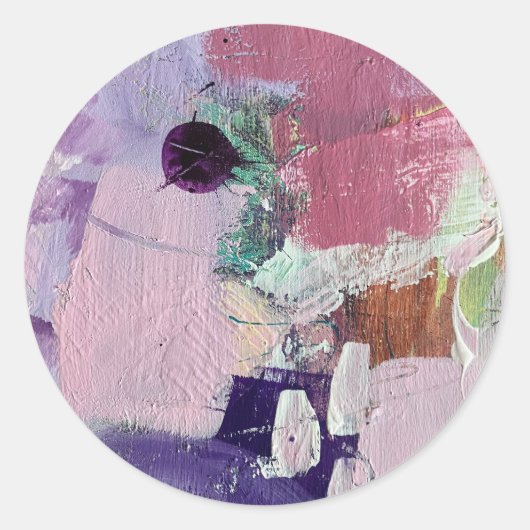 Aufkleber und Siegel in rosa Marshmallow-Design (Vorderseite)