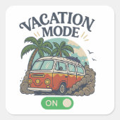 Aufkleber Vacation Mode On - Retro VW Camper Van P (Vorderseite)