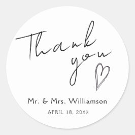 Aufkleber Vielen Dank für Ihre Minimalistische mod