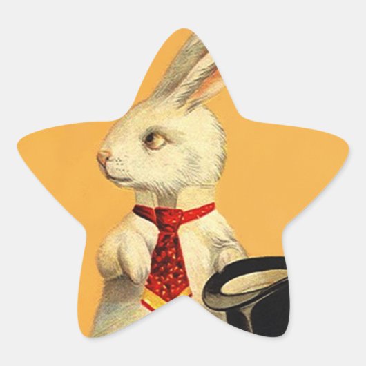 Aufkleber Vintag Anthro Magic Hat Trick Rabbit Har (Vorderseite)