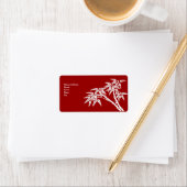 Aufkleber Vintag Retro-Bambus Adressaufkleber (Insitu)